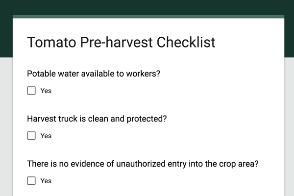 Screenshot of a Google form