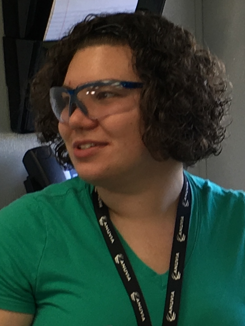 Photo of Taylor K at internship site Photo of Taylor K at internship site