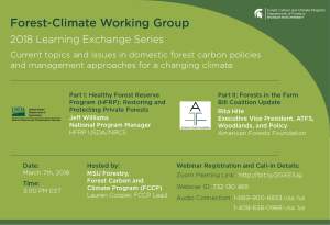 Forest-Climate Working Group Learning Exchange Series Session #1