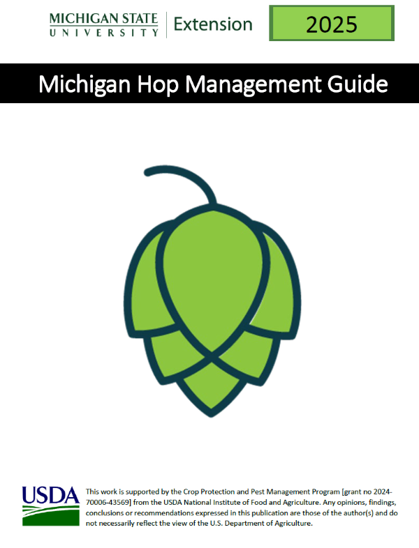 Cover of Michigan Hop management guide