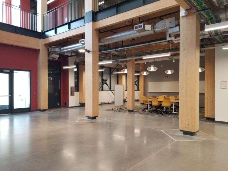 Inside of the MSU STEM Teaching and Learning Facility.