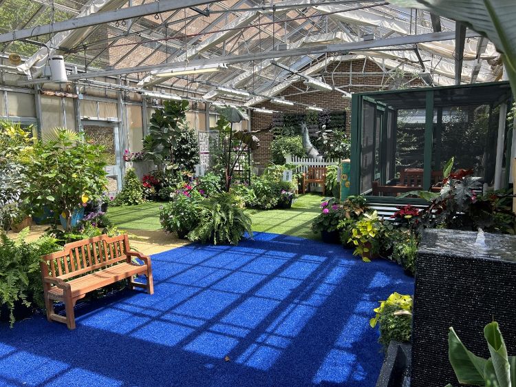 A view from inside the reimagined Michigan 4-H Indoor Children's Garden