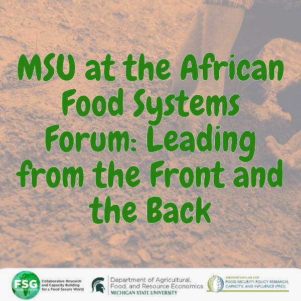 MSU at the African Food Systems Forum: Leading from the Front and the Back