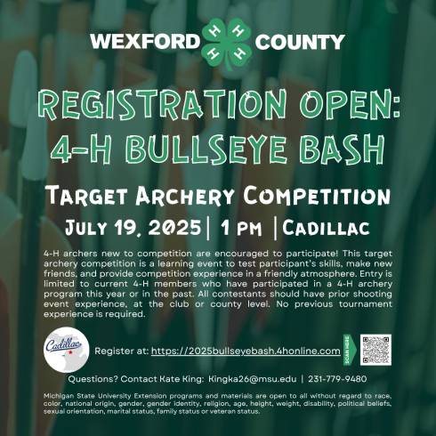 Social media graphics with details about registration.