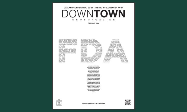 Cover of Downtown News Magazine's issue with FDA written on white background.
