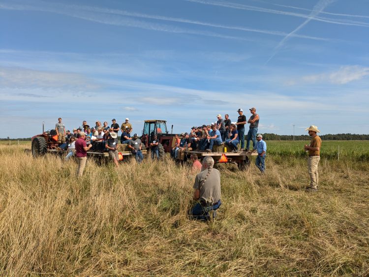 A group of listeners learning.