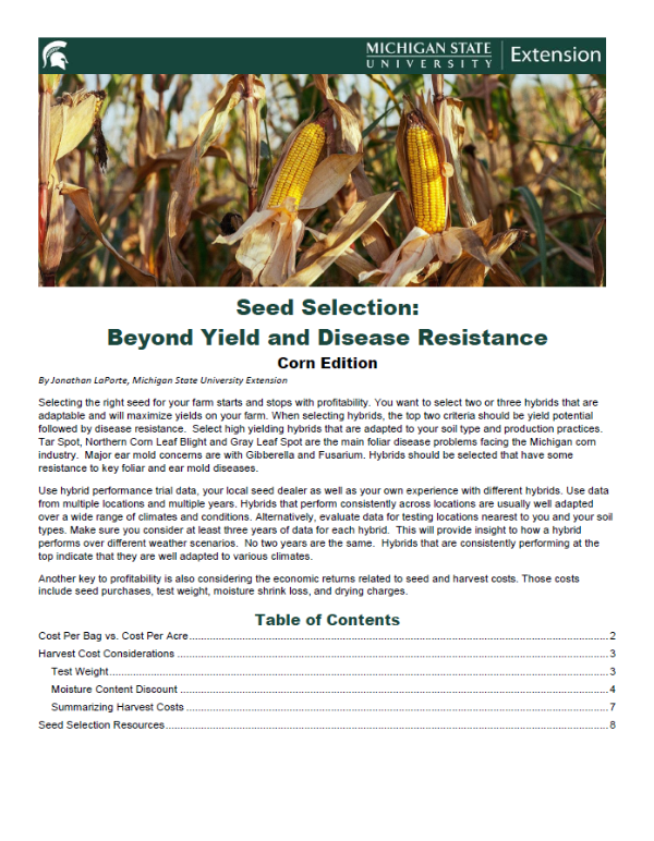 Front cover of fact sheet