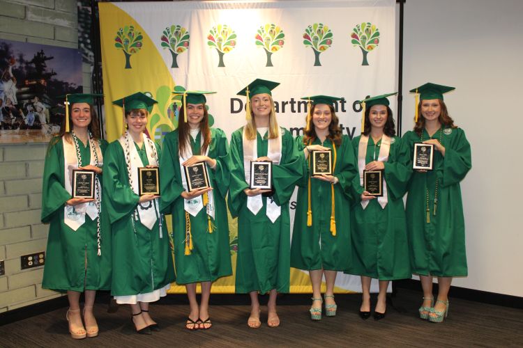 Community Sustainability 2025 Honors award winners. Pictured- Karleigh Duffield, Mel Miles, Sophia McGrath, Hayden Buck, Sydney Masters, Isabella Hertsel, Kassie Acker