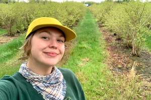 Jenna Walters’ research explores impacts of extreme heat on blueberry pollination
