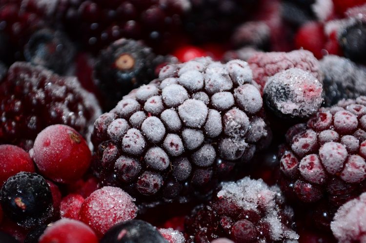 Frozen berries.