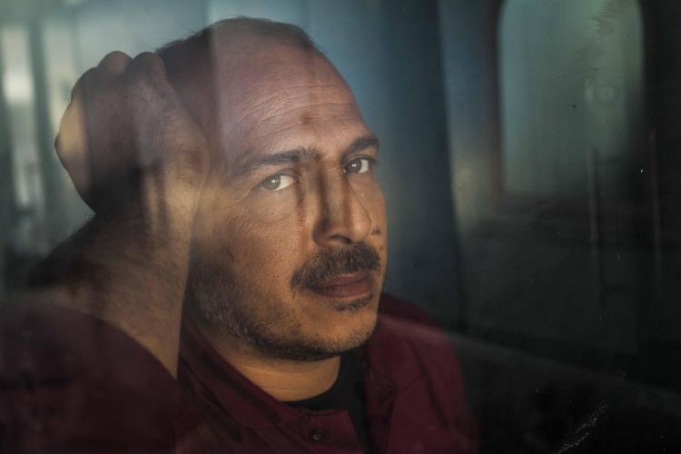 A depressed looking man.