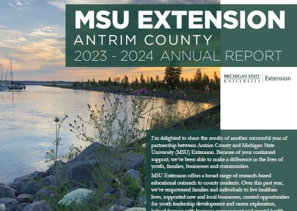 antrim county msue annual report 2023 to 2024 cover photo