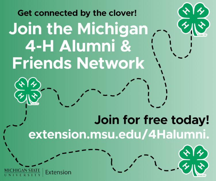 Green image with three clovers connected by a dashed line. Near the top, it reads 