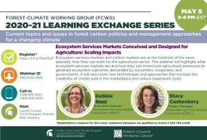 2020-21 FCWG Learning Exchange Series: Ecosystem Services Markets Conceived and Designed for Agriculture: Scaling Impacts