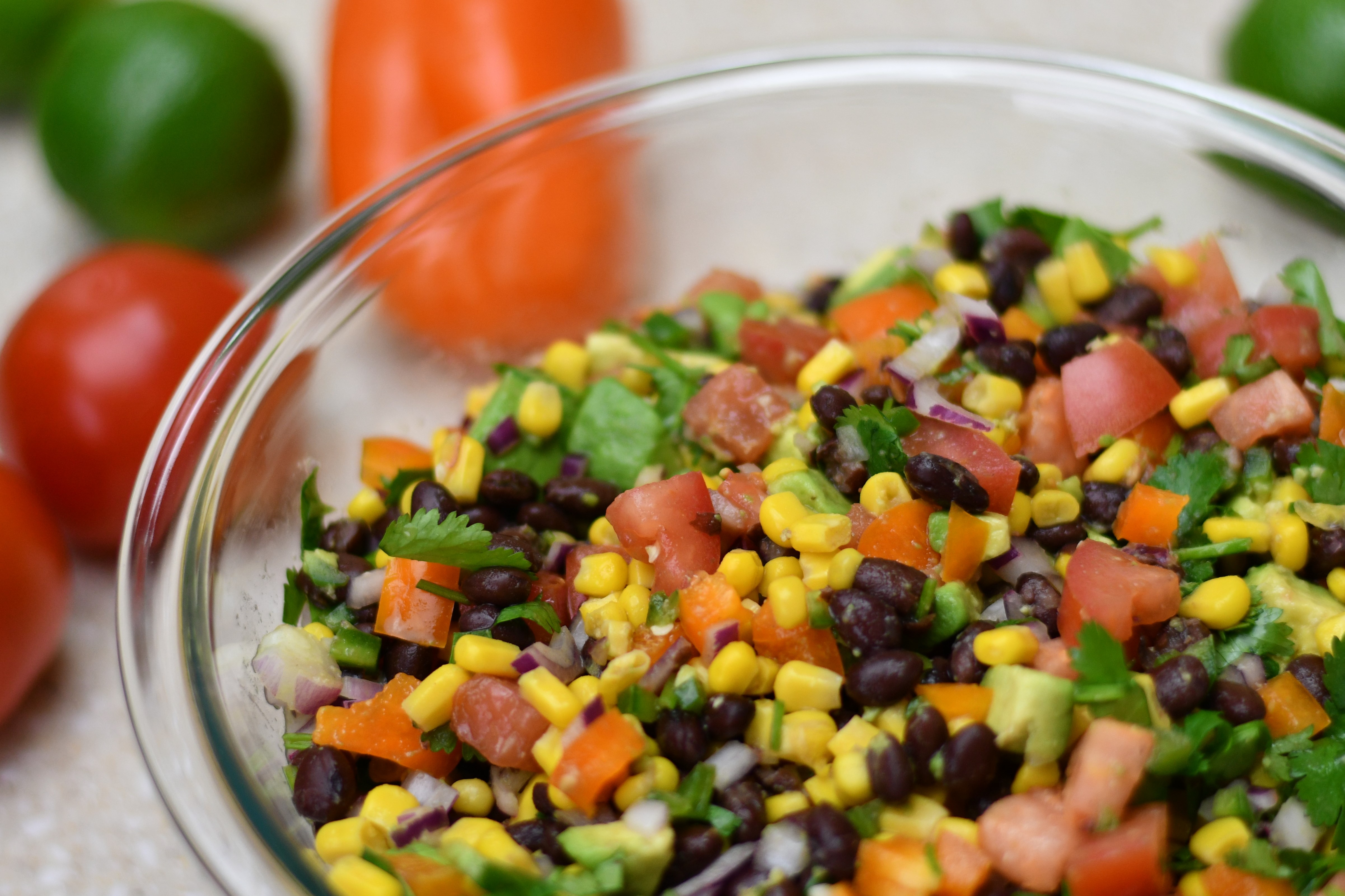 A photo of a bowl of a salsa mixture