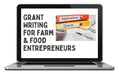 Laptop icon with image of grant application.