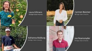 Four Horticulture Students receive scholarships at the Great Lakes Fruit, Vegetable and Farm Market Expo