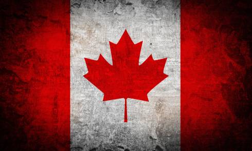 Photo of Canadian flag.
