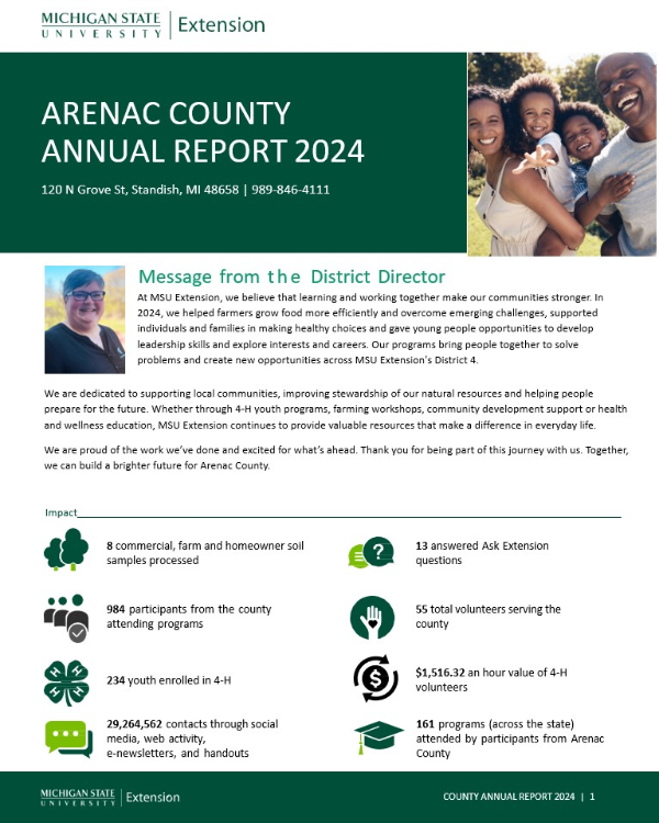 2024 Arenac County Annual Report cover