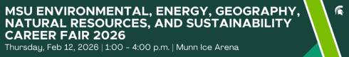 Environmental, Energy, Geography, Natural Resources, and Sustainability Career Fair 2026 banner