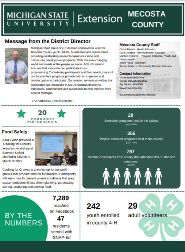 A photo of the first page of the report.