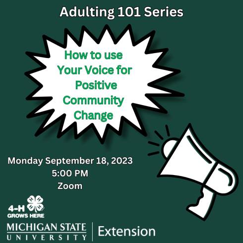 Adulting 101 Series. Title of event 