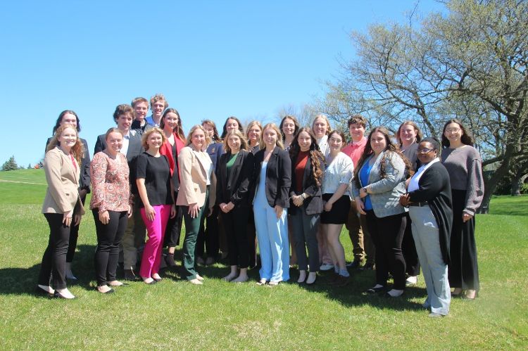 Recipients of the Michigan Dairy Memorial and Scholarship Foundation. Back row, from left to right: Cole Vander Dussen, Riley Baker.
Middle row, from left to right: Brianna Hill, Grant Gasper, Rhianna Bruursema, Grace Brown, Sadie Brearley, Bette Eggink, Elizabeth Hyman, Clea Moore, Mason Fielding, Samantha Whitehead, Danielle Rummel.
Front row, from left to right: Adalee Thelen, Rachael Bosse, Callie Loew, Irie Moussiaux, Jaylin Dilsaver, Lauren Ringewold, Erica Holup, Julia Baker, Ella Cloud-Schneider, Deandra Franklin.