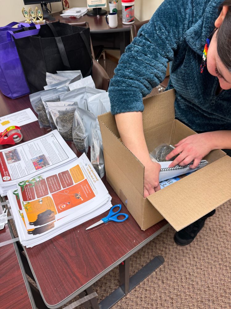 Photo of a food box being prepared.