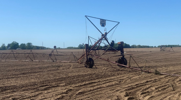 irrigation system with storm damage