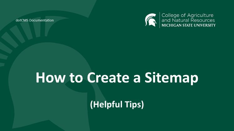 Title slide for How to Create a Sitemap