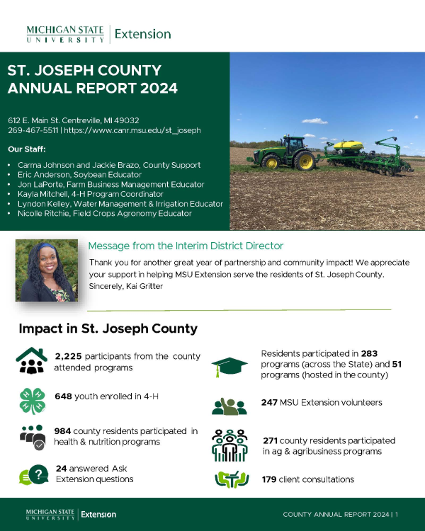 A photo of the first page of the report.