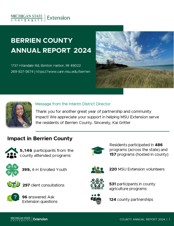 A photo of the first page of the report.