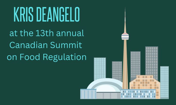 A vector illustration of. the Toronto skyline done in cartoon style. Text reads 