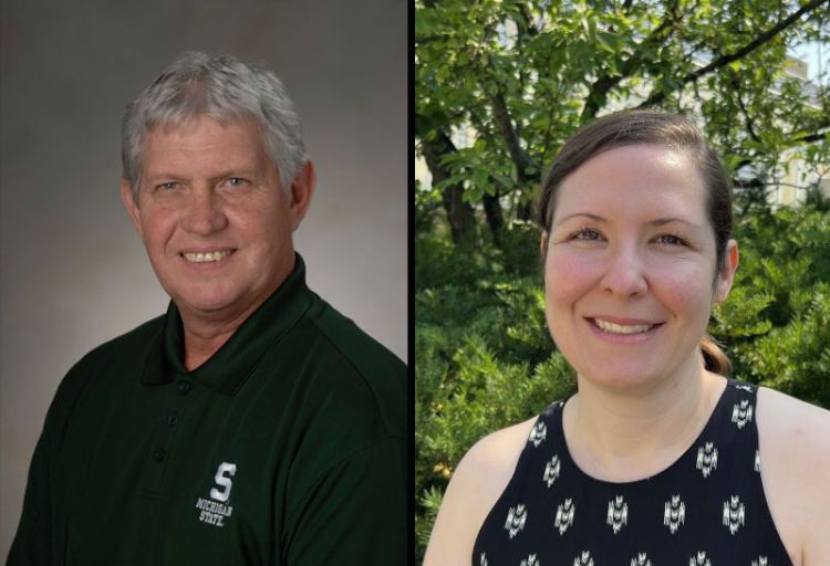 Headshots of Howard Russell and Sarah Hughson
