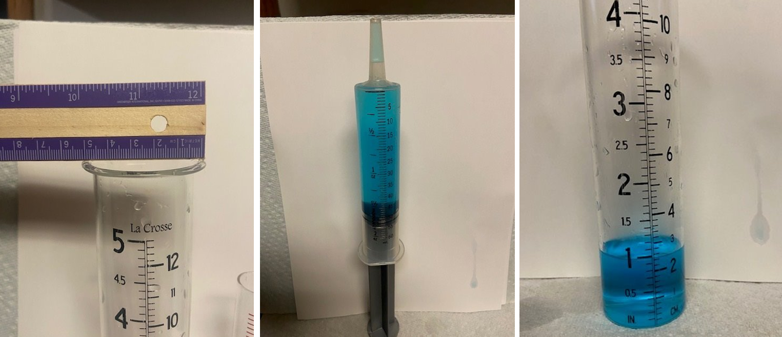 Steps for checking the accuracy of a rain gauge.