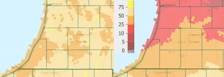 Precipitation percent of normal